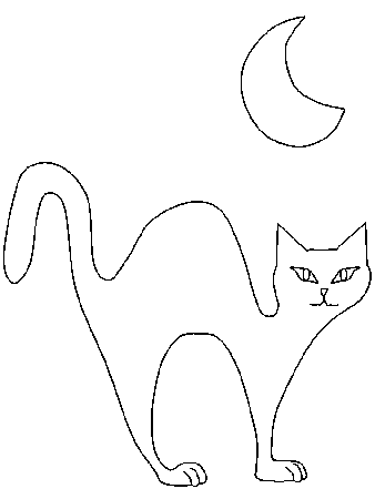 Black Cat Coloring Pages 10 | Free Printable Coloring Pages