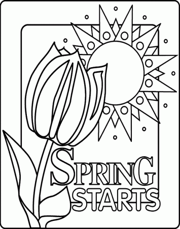 Free Printable Spring Coloring Pages - Enjoy Coloring
