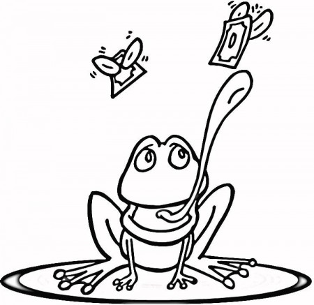 Frog On Lily Pad Coloring Page | Clipart Panda - Free Clipart Images