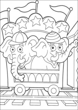 transmissionpress: Circus Elephant Coloring Pages