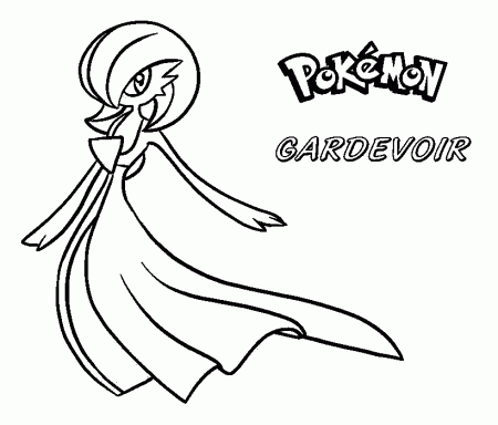 coloring books Pokemon Gardevoir to print and free download