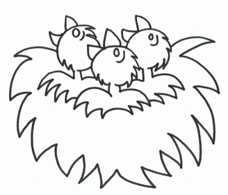 Coloring Pages Birds Nest - Kids Colouring Pages