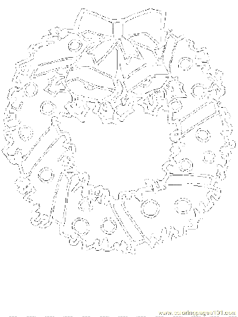 printable coloring page christmas wreaths cartoons