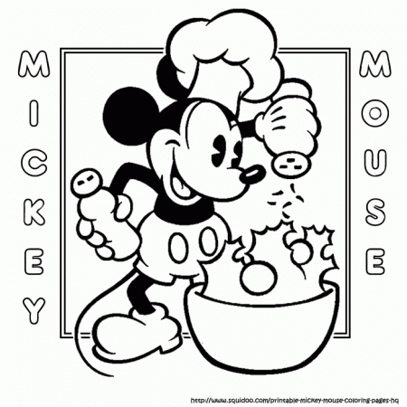 cooking mickey coloring page | my coloring page lineart