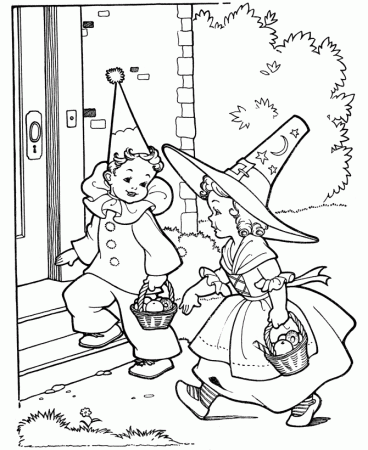 Halloween Party Coloring Pages - Going to a Halloween Party 