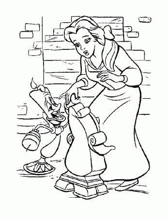 coloring pages - Cartoon » Beauty and the Beast (650) - Belle 