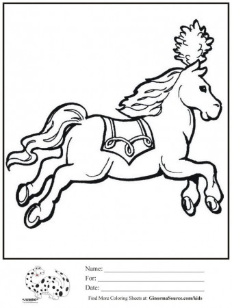 coloring page circus horse | Circus