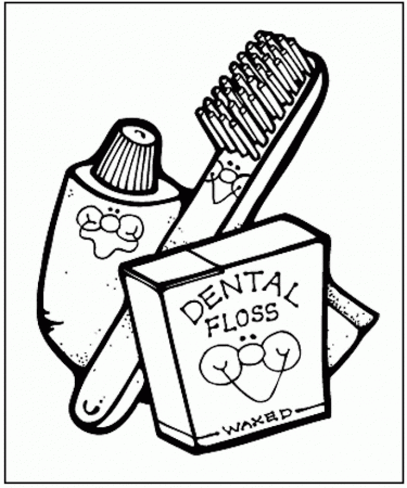 Dental Health Coloring Page