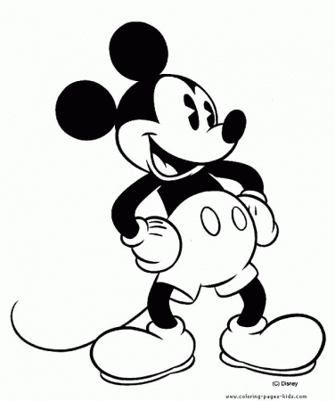 Coloring to print : Famous characters - Walt Disney - Mickey Mouse 