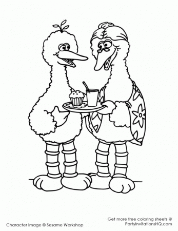 Fall Coloring Pages To Print Cheerful Big Bird Coloring Pages 