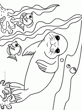 Sea Lion Coloring Page For Kids | 99coloring.com