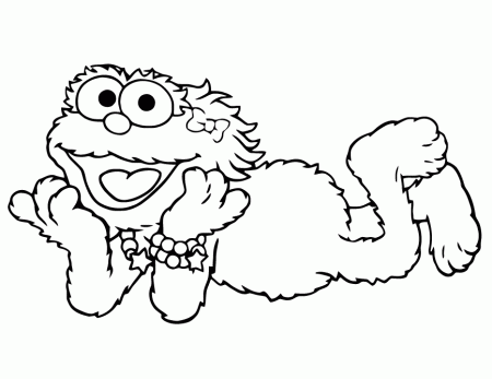 Zoe Laying On Floor Coloring Page | HM Coloring Pages