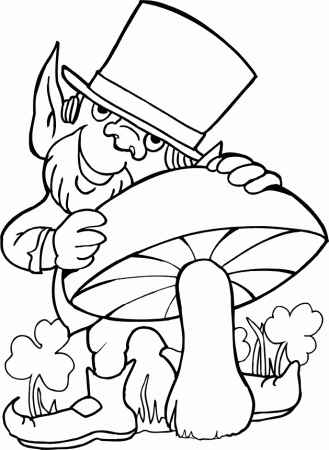 Funny Leprechaun Coloring Pages