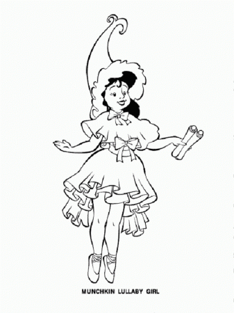 Wizard Of Oz Lullaby Girl Coloring Page Coloringplus 61540 Wizard 