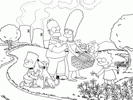 simpsons coloring pages for kids printable | The Coloring Pages