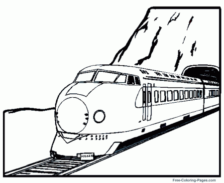 Kids coloring pages - Trains 02