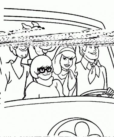 Funny Coloring Pages Of Scooby Doo Mystery Machine | Laptopezine.
