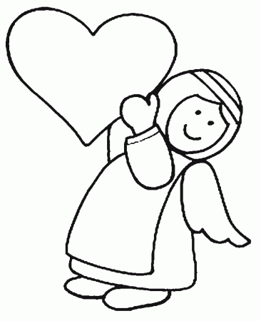 Angel Free Kid Coloring Books Online | kids coloring pages 