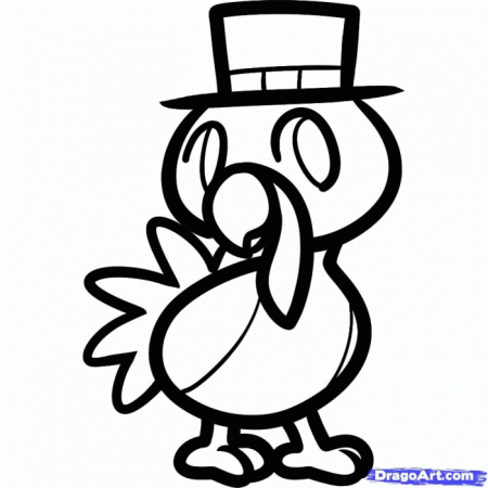 Turkey Drawings For Kids | 99coloring.com