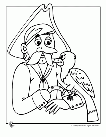Pirate Parrot Coloring Pages Images & Pictures - Becuo