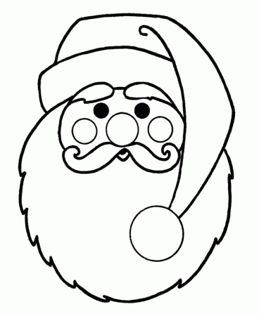 Santa Face Coloring Pages Images & Pictures - Becuo