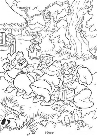 Disney Snow White and the Seven Dwarfs Coloring Pages #16 | Disney 