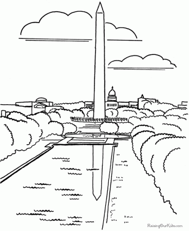 Washington Monument coloring page 022