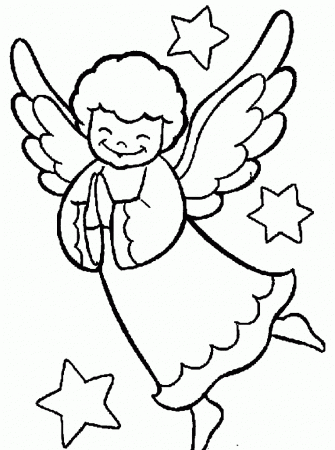 Download Christmas Angel Are Praying With The Stars Around 