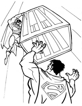 Super Strong Superman Coloring Page - Superheroes Coloring Pages 