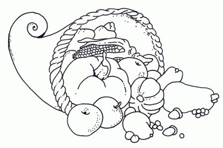Cornucopia Coloring Page - Free Coloring Pages For KidsFree 