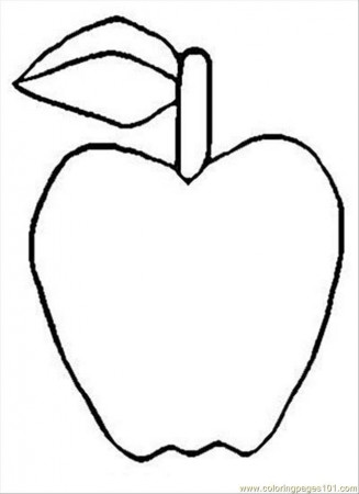 Coloring Pages 91 Colorapple1 (Food & Fruits > Apples) - free 