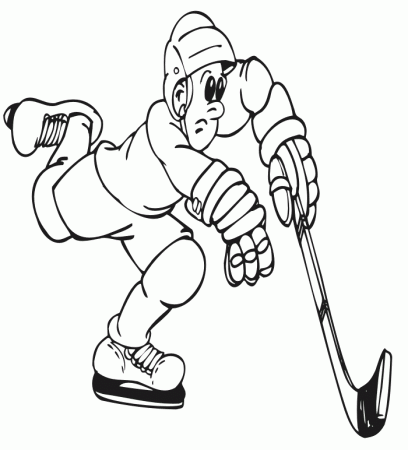 Here Home Hockey Hockey Goal Keeper Player Costume Coloring Page 