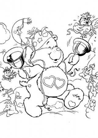 CARE BEARS coloring pages - Tenderheart Bear