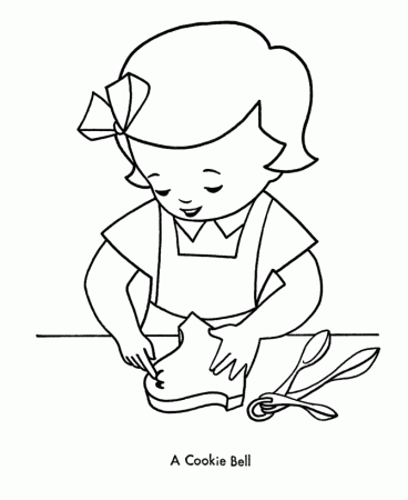 Christmas Cookies Coloring Pages - Christmas Bell Shaped Cookie 