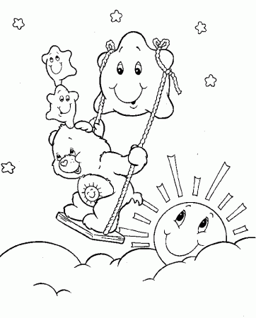 Pudgy Bunny's Care Bears Coloring Pages