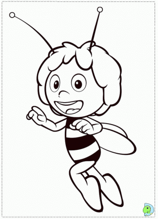 Maya the Bee Coloring page- DinoKids.