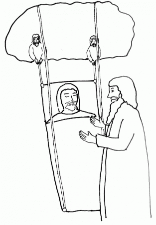Bible Story Coloring Page for Jesus and the Man With Palsy | Free 