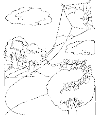 Kite Coloring Pages | Coloring Pages