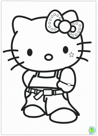 Hello Kitty Wearing A Costume Mermaid Coloring Page |Hello - Coloring Home