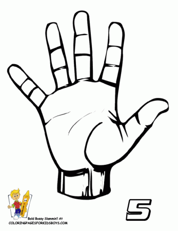 Sign Language numbers Colouring Pages