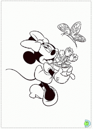 minnie mouse baking Colouring Pages