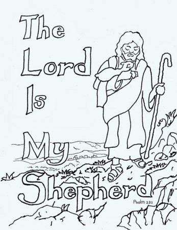 Coloring Pages For Kids By Mr Adron The Lord Is My Shepherd Free 