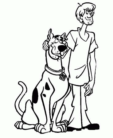 Shaggy and Scooby Doo coloring pages