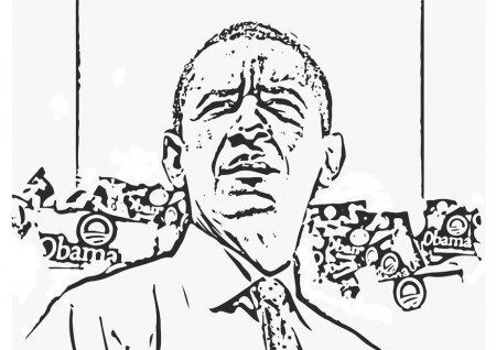 Coloring page Barack Obama - img 12690.