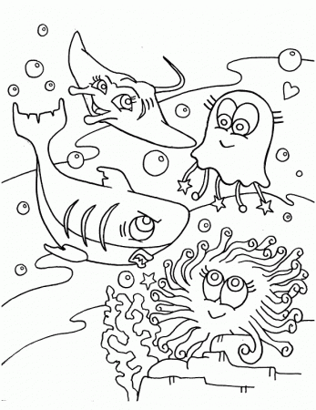 Sea Animal Coloring Pictures For Kids