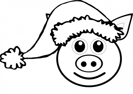 clipartist.net » Clip Art » Pig face Pink Santa Scalable Vector 