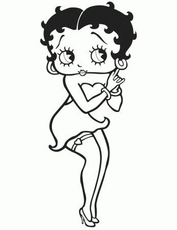 Pretty Betty Boop Coloring Page | Free Printable Coloring Pages