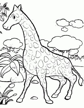 Coloring Page - Giraffe animals coloring pages 2
