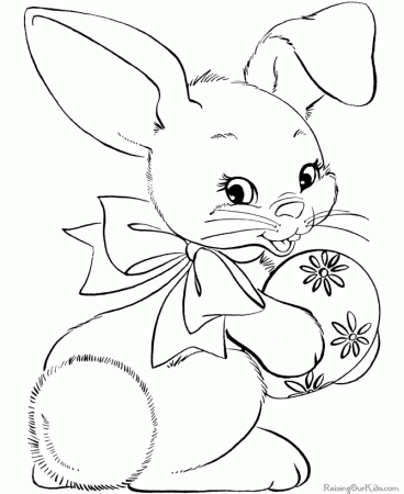 Coloring Pages For Easter Bunnies 9 | Free Printable Coloring Pages