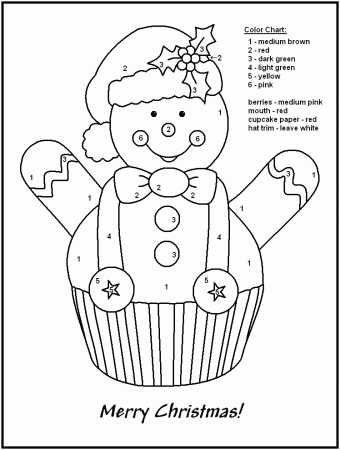 Christmas Coloring Pages By Number Printable
